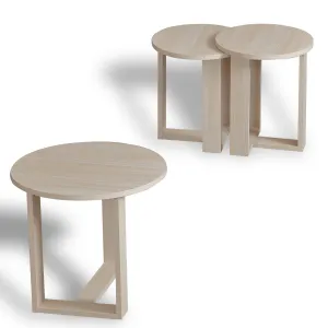 Skladací stôl Mira Oak, 3 ks