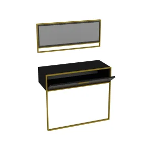 Dekoratívny stôl Polka Aynali Black