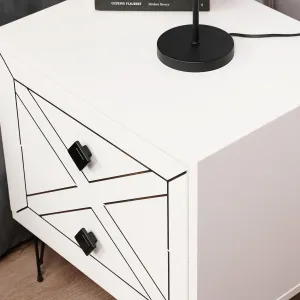 Nočný stolík Luna White