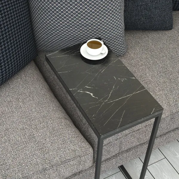 Rozkladací stôl Callen Black Marble
