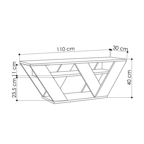 TV stolík Pipralla Anthracite