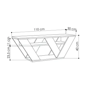 TV stolík Pipralla Anthracite
