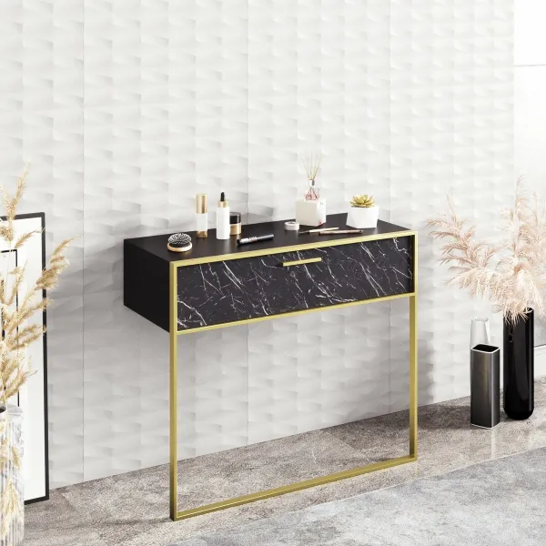 Dekoratívny stôl Polka Black