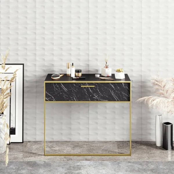 Dekoratívny stôl Polka Black