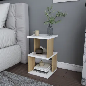 Nočný stolík Carter - White, Oak