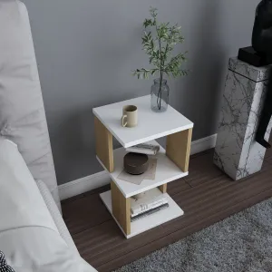 Nočný stolík Carter - White, Oak