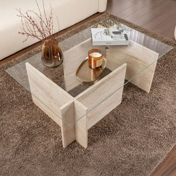 Konferenčný stolík Vetrino - Travertine