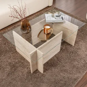 Konferenčný stolík Vetrino - Travertine