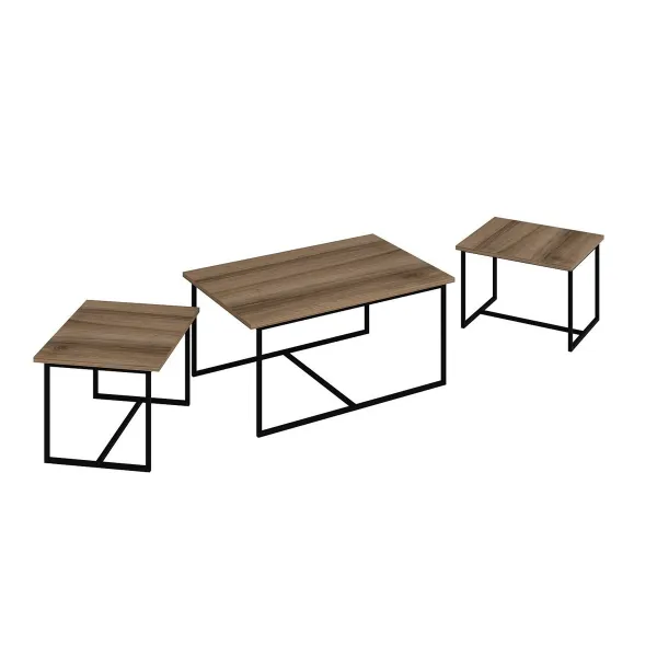 Sada odkladacích stolíkov (3 kusy) Levada - Walnut