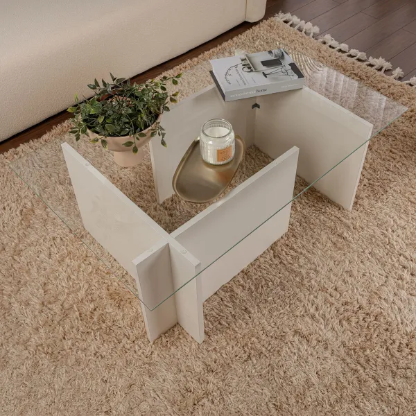 Konferenčný stolík Vetrino - Wooden White
