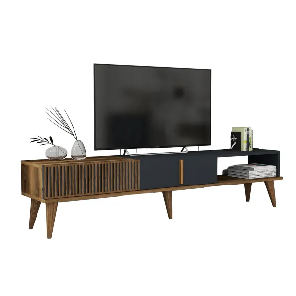 TV stolík Milan Alt - Walnut, Anthracite