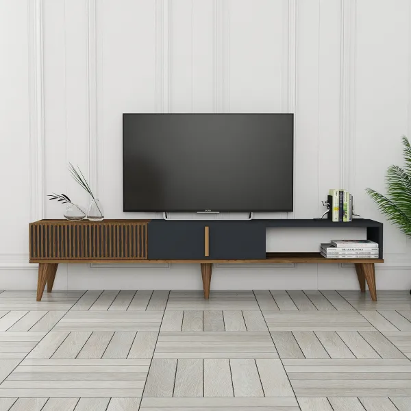 TV stolík Milan Alt - Walnut, Anthracite