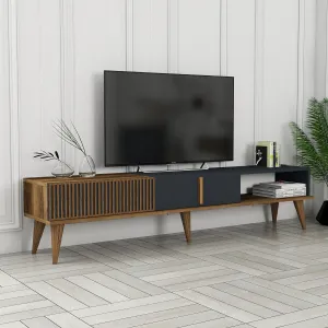 TV stolík Milan Alt - Walnut, Anthracite