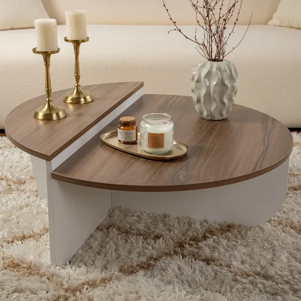 Konferenčný stolík Orion Walnut White