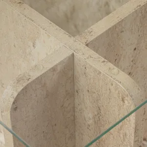 Konferenčný stolík Flavio - Travertine