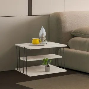 Príručný stolík / Odkladací stolík Lifon - Black, Travertine
