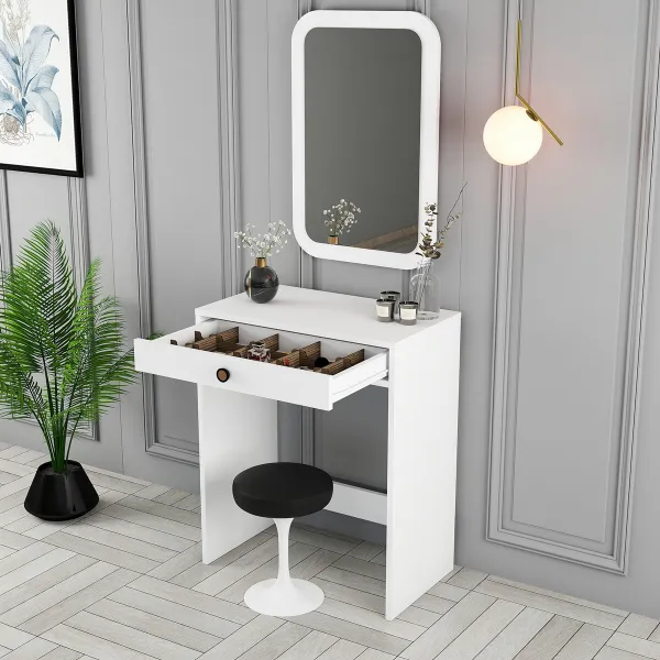 Toaletný stolík Lizbon Mirror - White