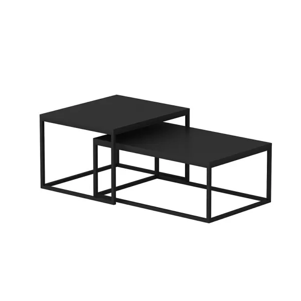 Sada odkladacích stolíkov (2 kusy) Leka - Black