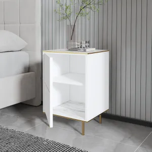Nočný stolík Imaj - Marble, White