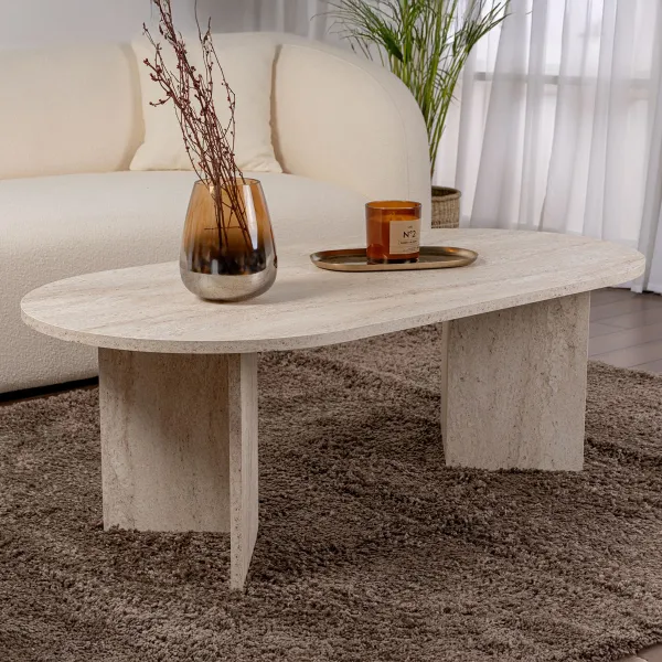 Konferenčný stolík Sable - Travertine