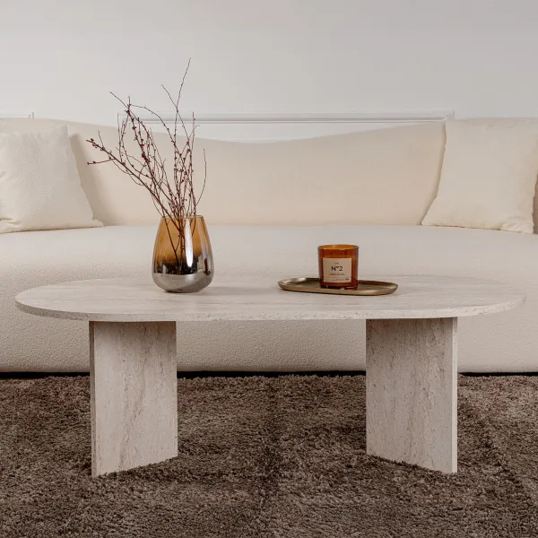 Konferenčný stolík Sable - Travertine
