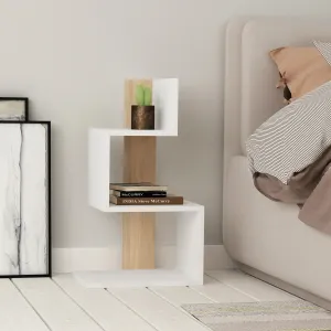 Príručný stolík / Odkladací stolík Rosie - White, Oak