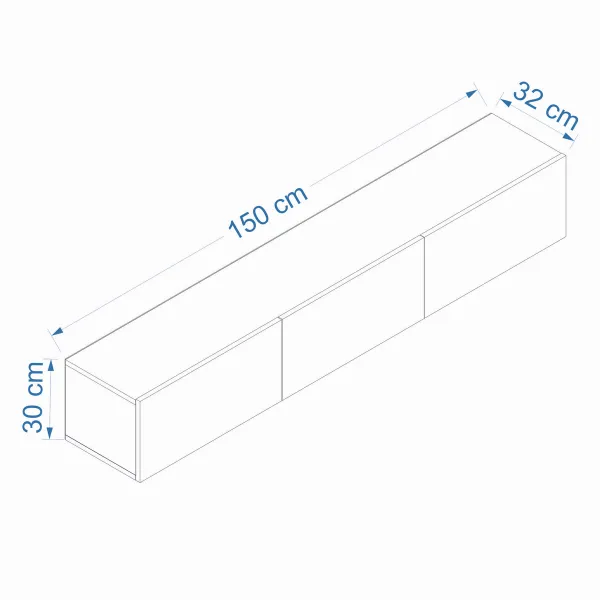 TV stolík West - White, Atlantic Pine