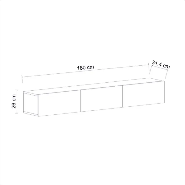 TV stolík Terra - Walnut