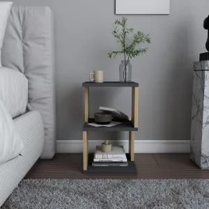Nočný stolík Carter - Anthracite, Oak