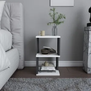 Nočný stolík Carter White Anthracite