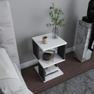Nočný stolík Carter White Anthracite