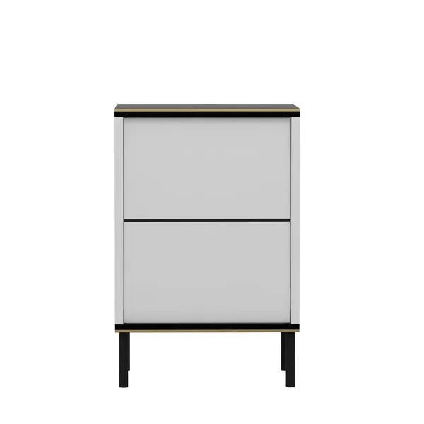 Nočný stolík Imaj - White, Marble