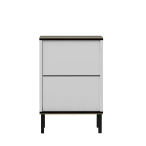 Nočný stolík Imaj - White, Marble