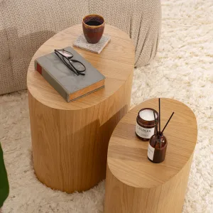 Súprava príručných stolíkov Elipse Set - Oak