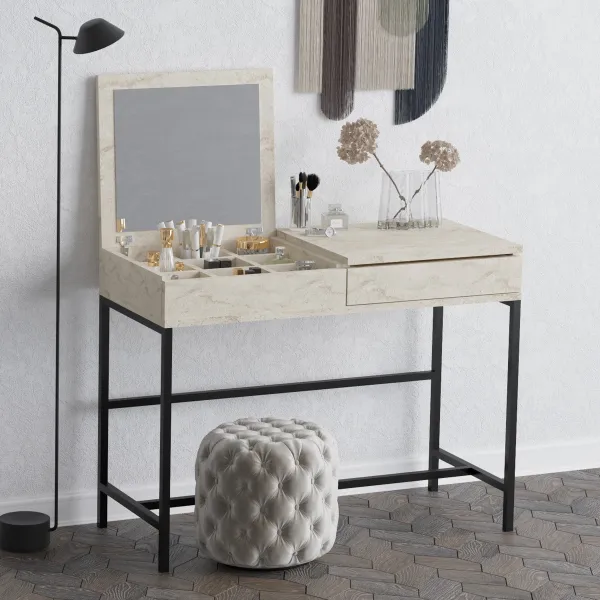 Kozmetický stol Linda Travertine