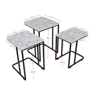 Sada odkladacích stolíkov (3 kusy) Ce Metal Zigon - 9404