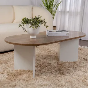 Konferenčný stolík Sable - Walnut, White
