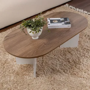 Konferenčný stolík Sable - Walnut, White