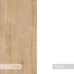 Nočný stolík Ema - Sapphire Oak, White