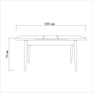 Extendable Dining Table Santiago Masa White