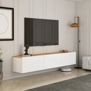 TV stolík West - White, Atlantic Pine