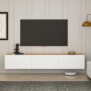 TV stolík West - White, Atlantic Pine