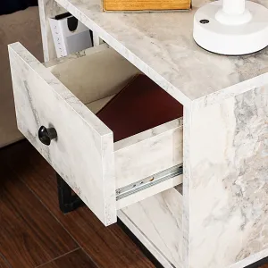 Nočný stolík Glimmer - Fressia Marble, Black