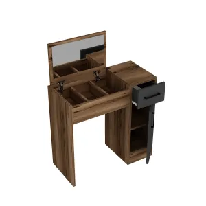 Kozmetický stolík Inci Light Walnut
