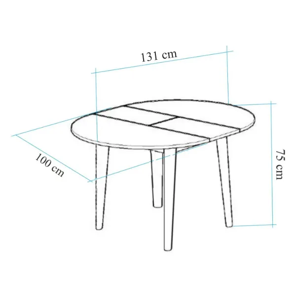 Jedálenský stôl Oliver Oak Black