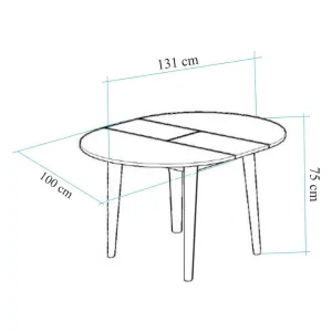 Jedálenský stôl Oliver Oak Black