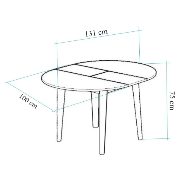 Jedálenský stôl Oliver Oak White