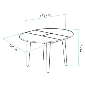 Jedálenský stôl Oliver Oak White