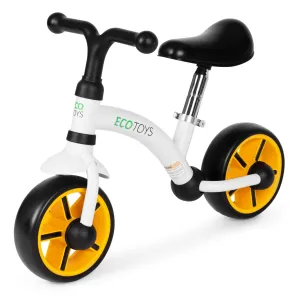 Detské odrážadlo EVA ECOTOYS biele/žlté