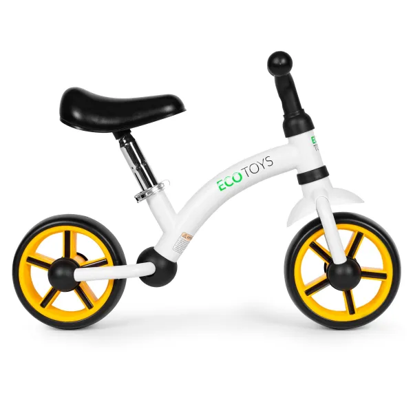 Detské odrážadlo EVA ECOTOYS biele/žlté